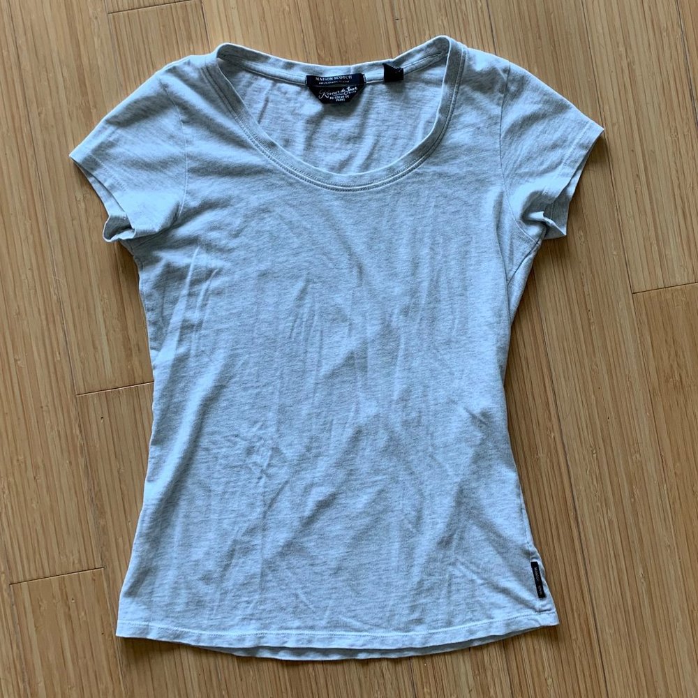 Maison Scotch Cap Sleeved T-Shirt